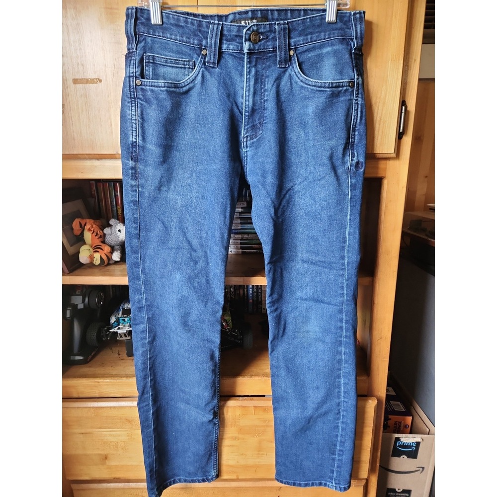 5.11 Tactical Jeans, Mens 30x30 Dark Wash Blue Denim. Excellent